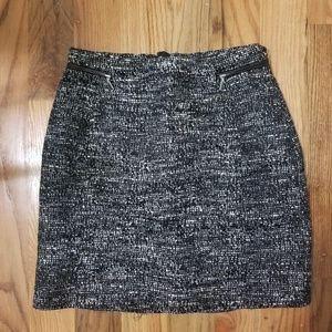 H&M Black and White Mini Skirt